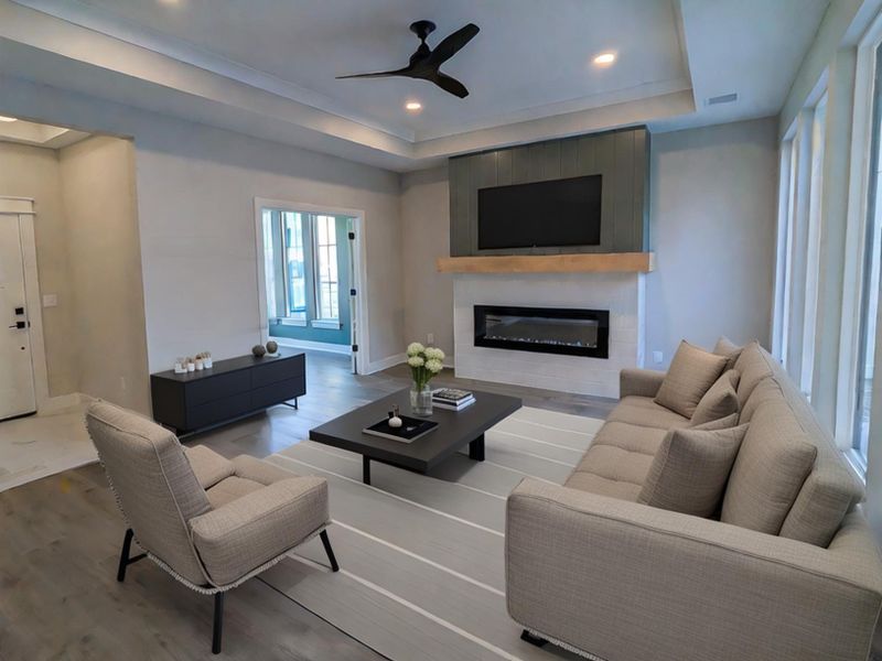 Representative furnished interior of a home built from the Palazzo by Perfection Builders in The Courtyards at The Heritage, Andover (Image 5).