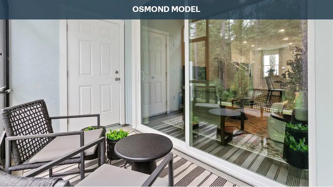 Exterior details and patio area of a home in Cordera Townhomes Express, St. Augustine (Image 2).