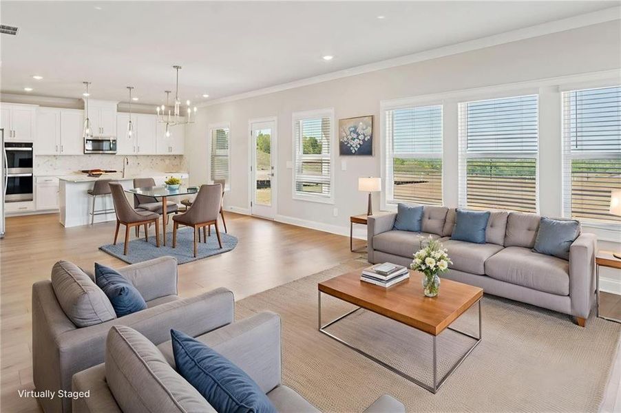 Furnished interior view inside a new home in River Pointe, Monroe (Image 7).