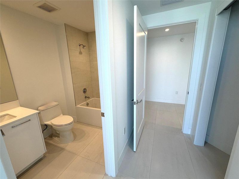 Guest suite entrance and bath