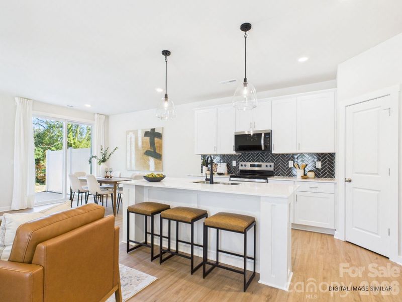 Furnished interior view inside a new home in , Kings Mountain (Image 5).