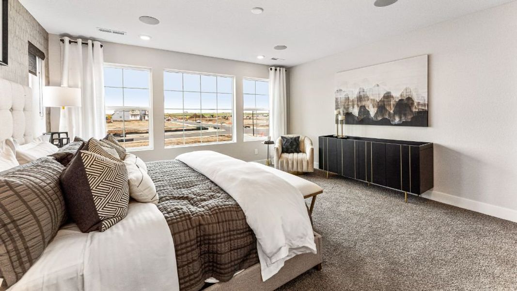 Furnished interior view inside a new home in The Aurora Highlands, Aurora (Image 16). Furnished interior view inside a new home in The Aurora Highlands, Aurora (Image 16).