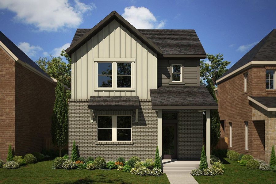 Front exterior of a home in the Emerald Heights at Bridgeland Central – 35’ Alley community, located in Cypress, TX (Image 1). Front exterior of a home in the Emerald Heights at Bridgeland Central – 35’ Alley community, located in Cypress, TX (Image 1).