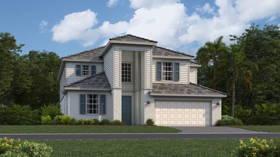 A coastal-inspired exterior A coastal-inspired exterior