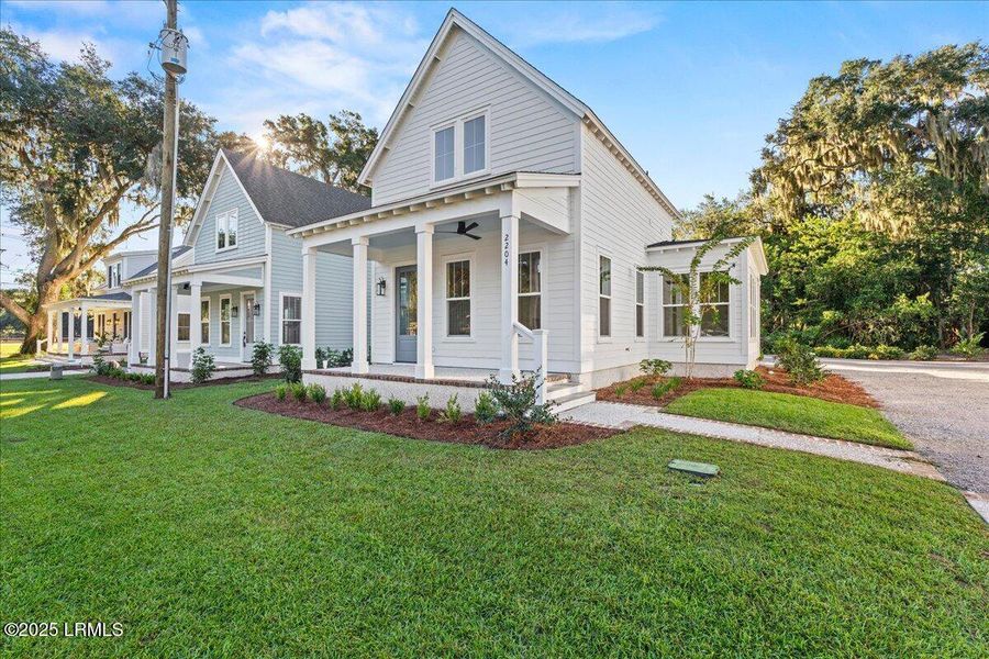 Front exterior of a new home in , Beaufort, SC, highlighting curb appeal (Image 1). Front exterior of a new home in , Beaufort, SC, highlighting curb appeal (Image 1).