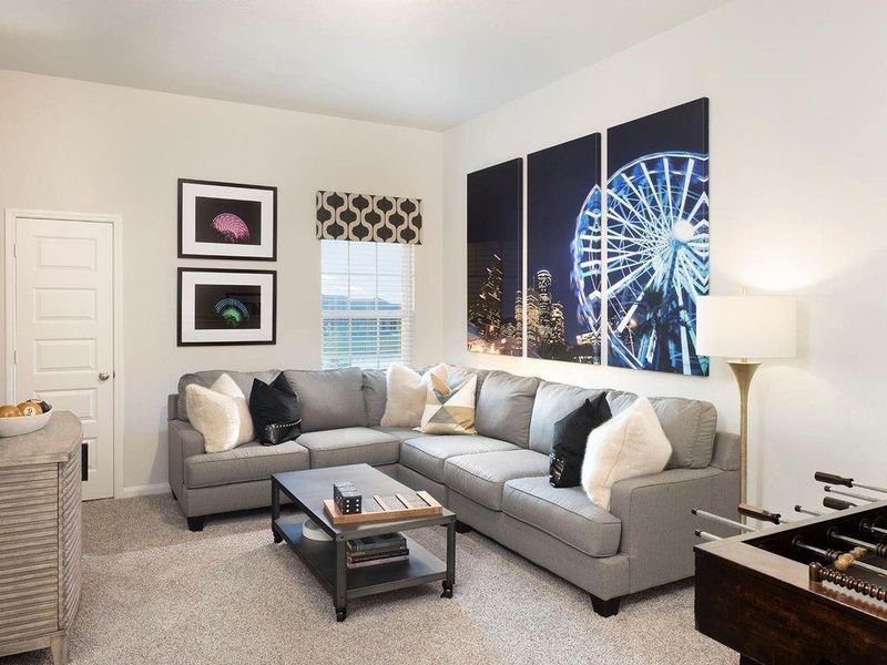 Furnished interior view inside a new home in Riviera Pines - Premier Series, Huffman (Image 13). Furnished interior view inside a new home in Riviera Pines - Premier Series, Huffman (Image 13).