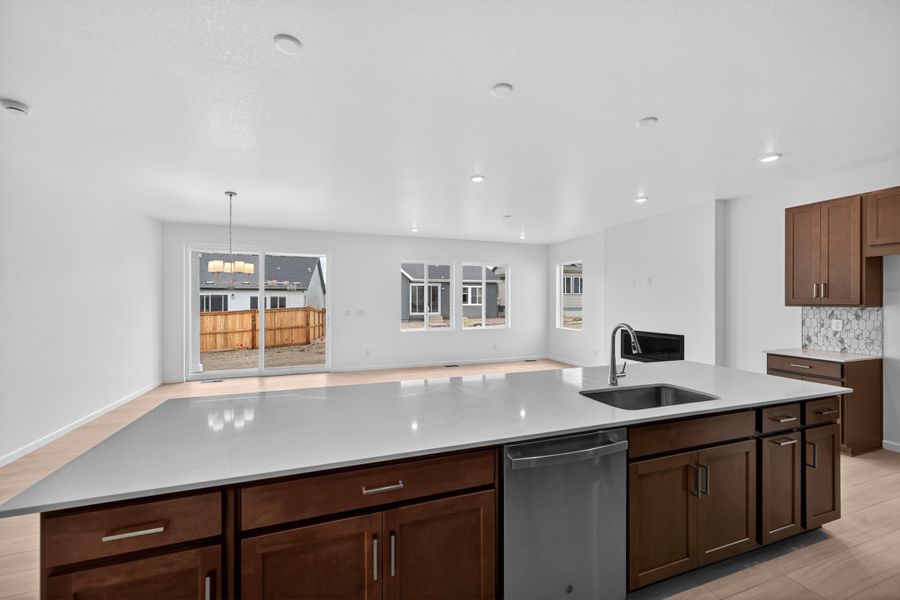 Furnished interior view inside a new home in Trailstone, Arvada (Image 10).