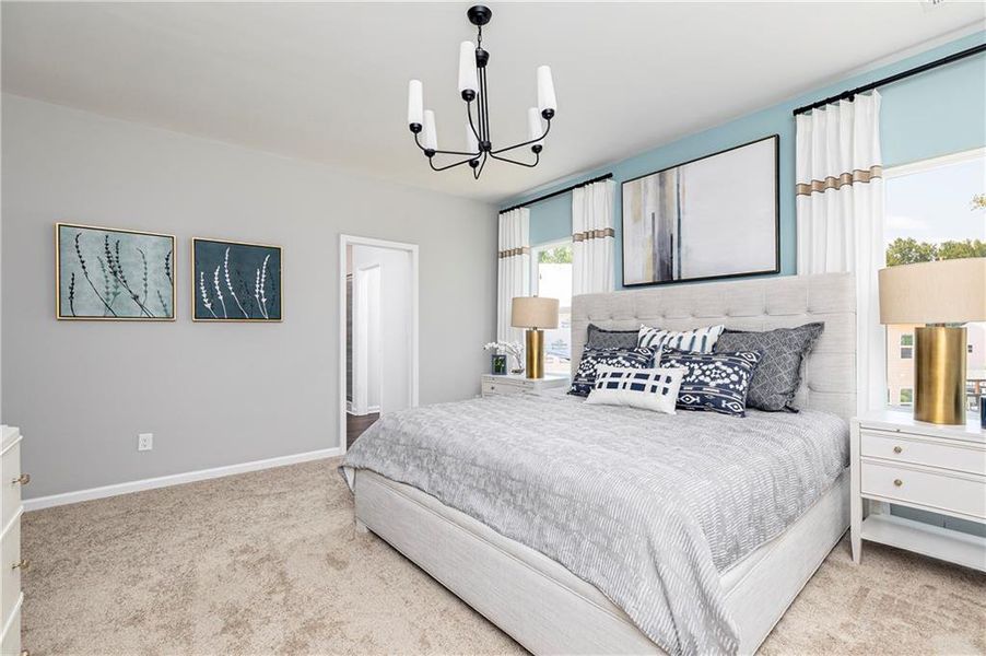 Furnished interior view inside a new home in Madison at Buice Lake, Acworth (Image 27).