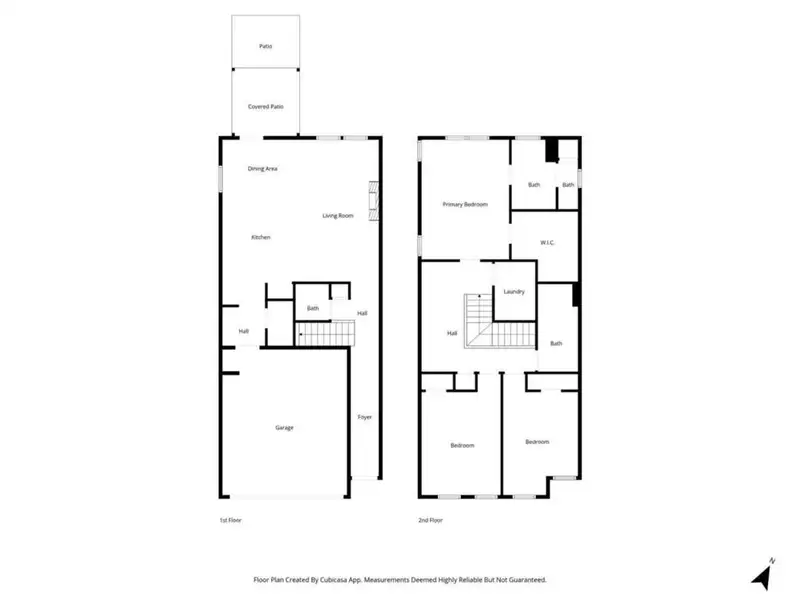 2D floor plan layout of this home in The Village at Towne Lake, Woodstock, GA (Image 5).