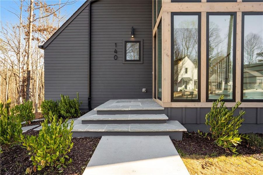Exterior details and patio area of a home in Aster, Roswell (Image 31).