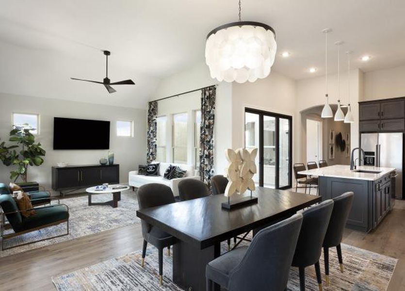 Furnished interior view inside a new home in The Enclave at Potranco Oaks, San Antonio (Image 5). Furnished interior view inside a new home in The Enclave at Potranco Oaks, San Antonio (Image 5).