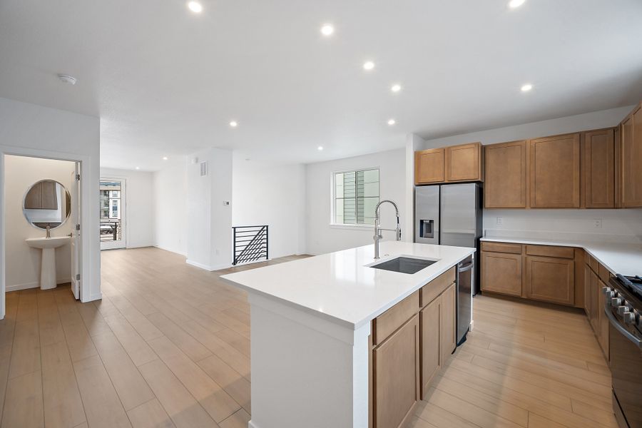 Furnished interior view inside a new home in The Commons at Victory Ridge, Colorado Springs (Image 6).