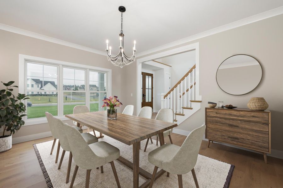 Representative furnished interior of a home built from the The Brady by Forbes Capretto Homes in Birdsong Estates, Orchard Park (Image 7).