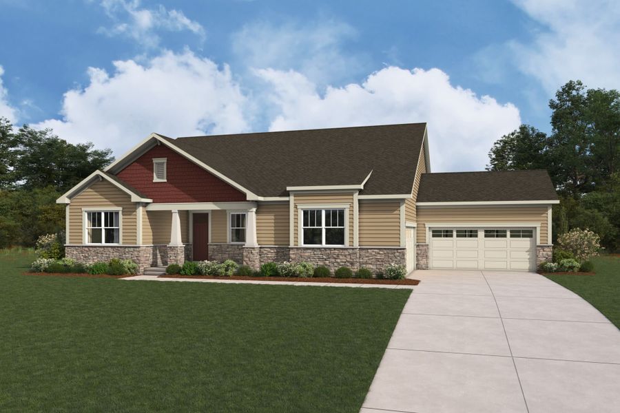 Representative exterior photo of a completed home built from the Clearwater by Mattamy Homes in Blair Place, Monroe, NC (Image 4).