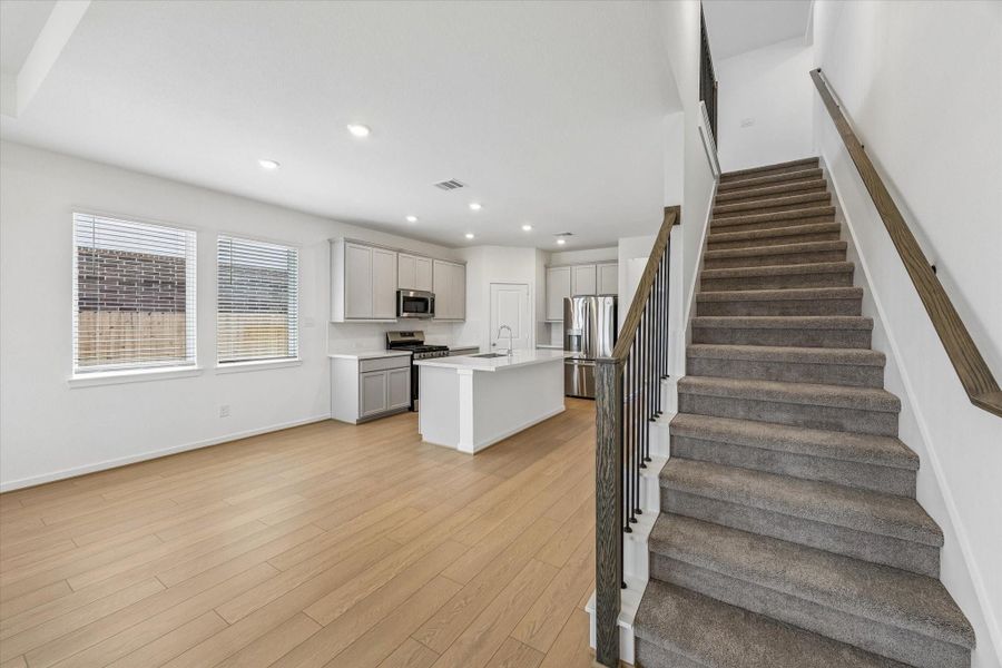Furnished interior view inside a new home in Bridge Creek 45s and 50s, Cypress (Image 8).