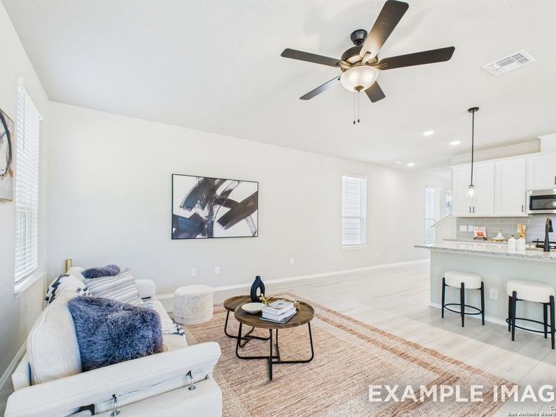 Furnished interior view inside a new home in Meadows at Oak Creek, San Antonio (Image 12).