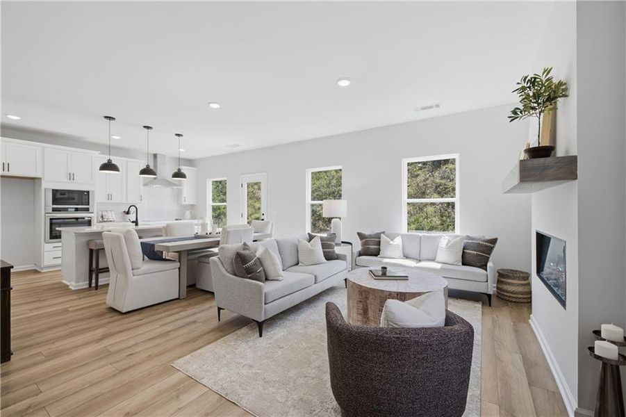 Furnished interior view inside a new home in The Bluffs, Canton (Image 14).