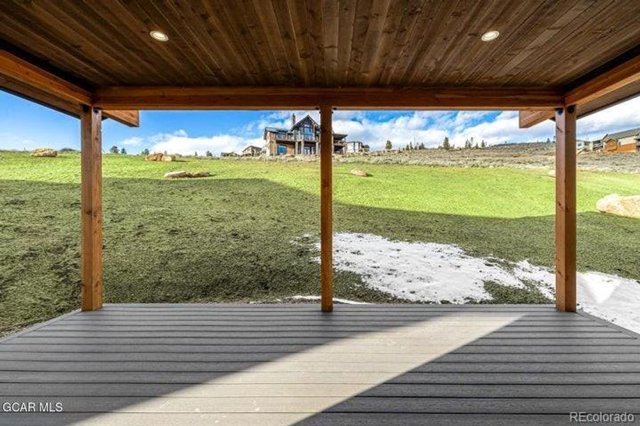 Exterior details and patio area of a home in , Granby (Image 25).