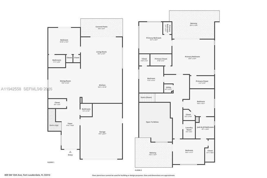 2D floor plan layout of this home in , Fort Lauderdale, FL (Image 5).