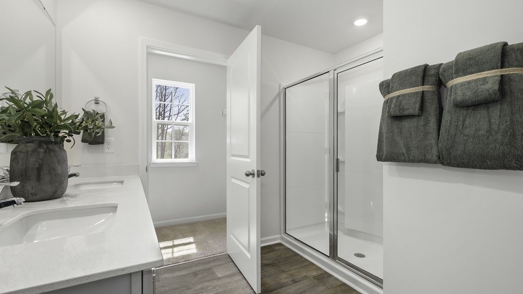 Representative furnished interior of a home built from the Hayden by D.R. Horton in Fiddlers Landing, Winston-Salem (Image 25).