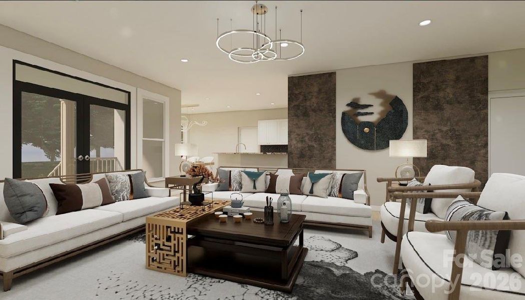 Furnished interior view inside a new home in , Lenoir (Image 6).