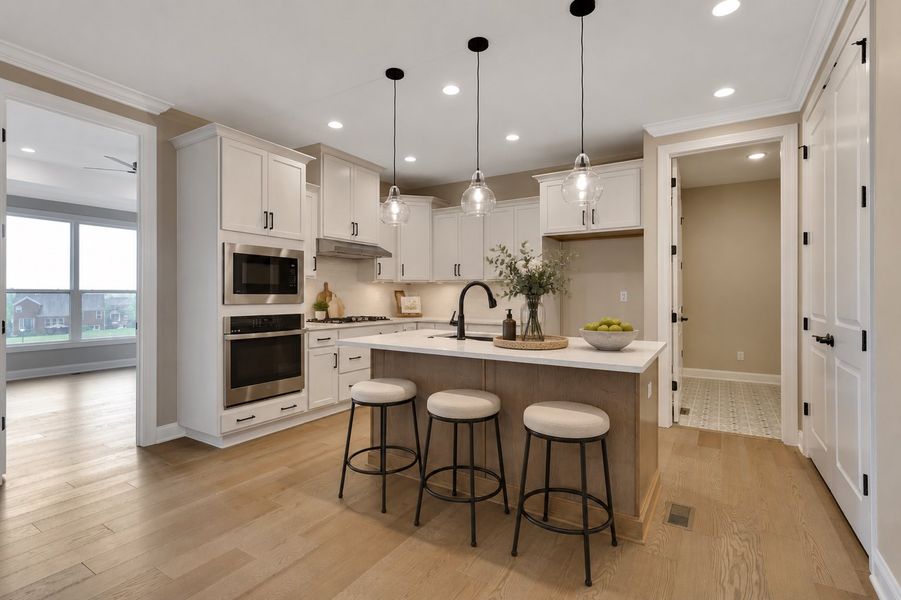 Representative furnished interior of a home built from the Capri IV by Perfection Builders in The Courtyards at The Heritage, Andover (Image 5).