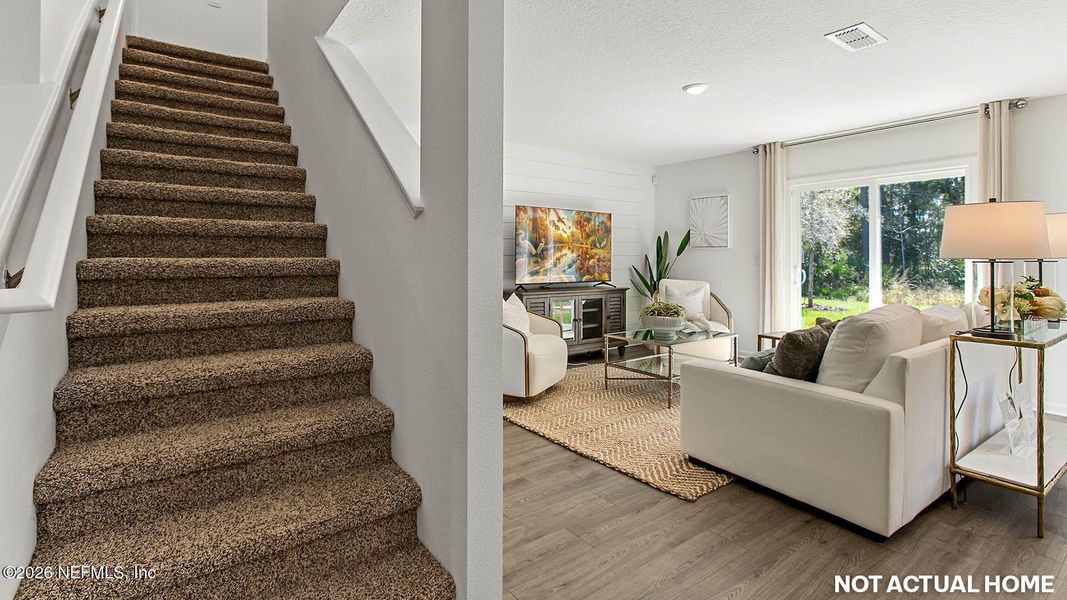 Furnished interior view inside a new home in Copes Landing, Jacksonville (Image 27).