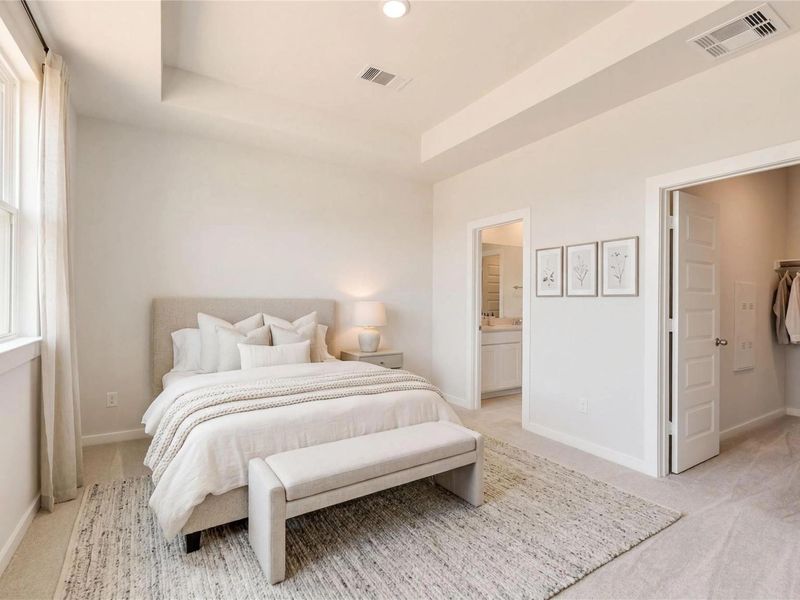 Furnished interior view inside a new home in Spring Branch Crossing, Conroe (Image 8).