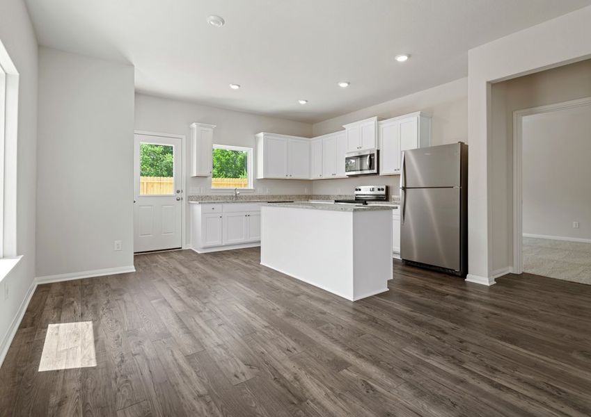 Chef-ready kitchen with an island Chef-ready kitchen with an island