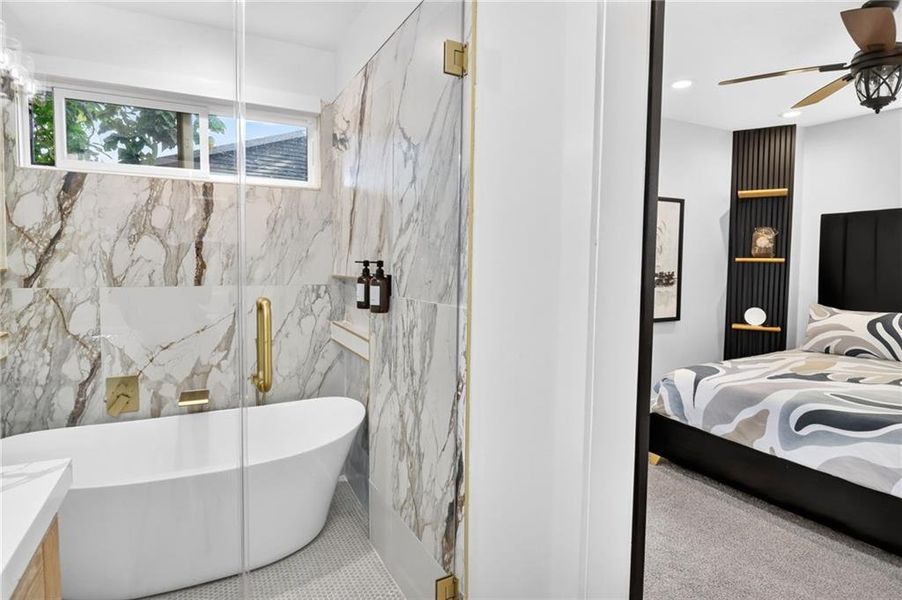 Furnished interior view inside a new home in , Atlanta (Image 32).