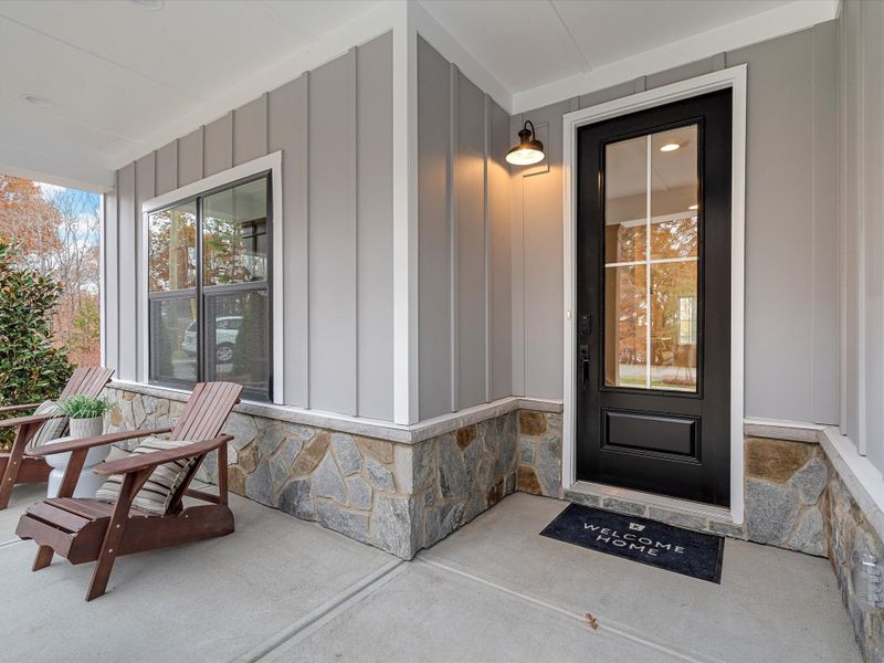 Representative exterior details of a home built from the Savannah by Keystone Custom Homes in The Gables at Handsmill Waterfront, York (Image 15).