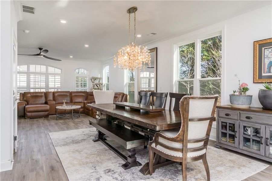 Furnished interior view inside a new home in Evanshire Single Family, Duluth (Image 11).