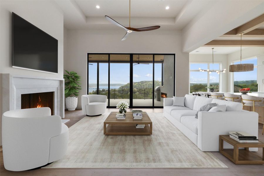 Views of Lake Travis from the great room