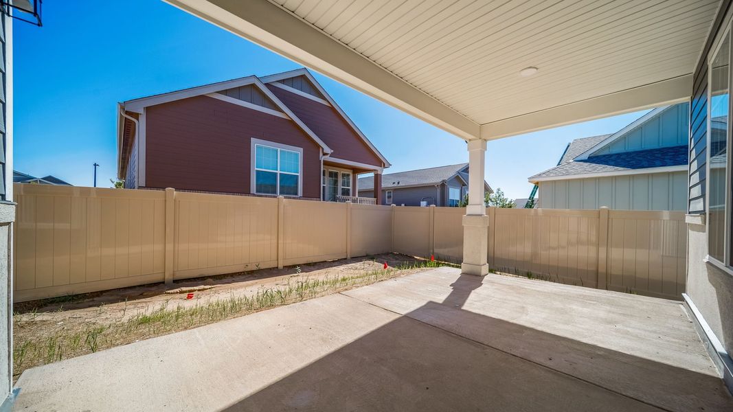 Exterior details and patio area of a home in The Reserve at Green Valley Ranch, Aurora (Image 3). Exterior details and patio area of a home in The Reserve at Green Valley Ranch, Aurora (Image 3).