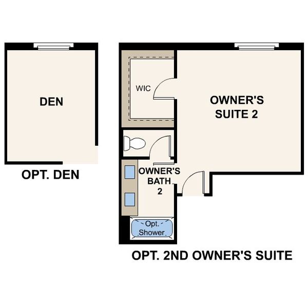 2D floor plan layout for the Residence 1405 by Century Communities in Reserve at Gum Springs, Jefferson, GA (Image 3).