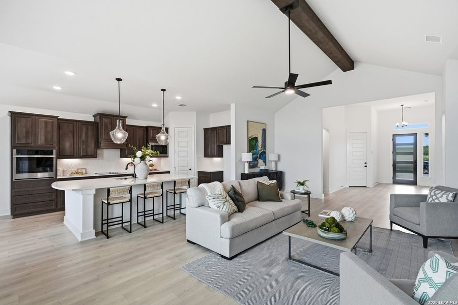 Furnished interior view inside a new home in Alsatian Oaks, Castroville (Image 19). Furnished interior view inside a new home in Alsatian Oaks, Castroville (Image 19).