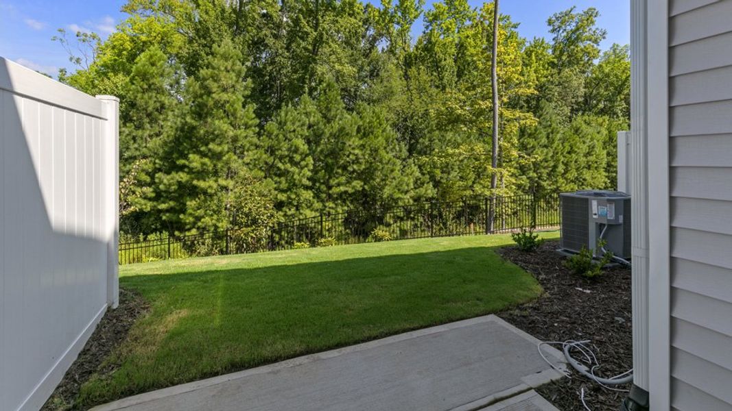 Exterior details and patio area of a home in Chapel Townes, Raleigh (Image 17). Exterior details and patio area of a home in Chapel Townes, Raleigh (Image 17).