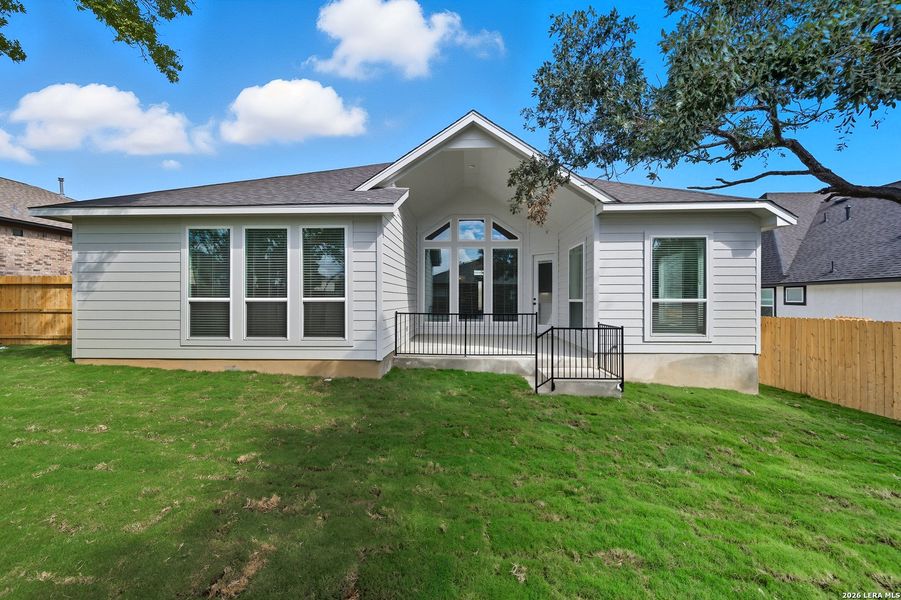 Exterior details and patio area of a home in The Reserve at Potranco Oaks, Castroville (Image 3). Exterior details and patio area of a home in The Reserve at Potranco Oaks, Castroville (Image 3).