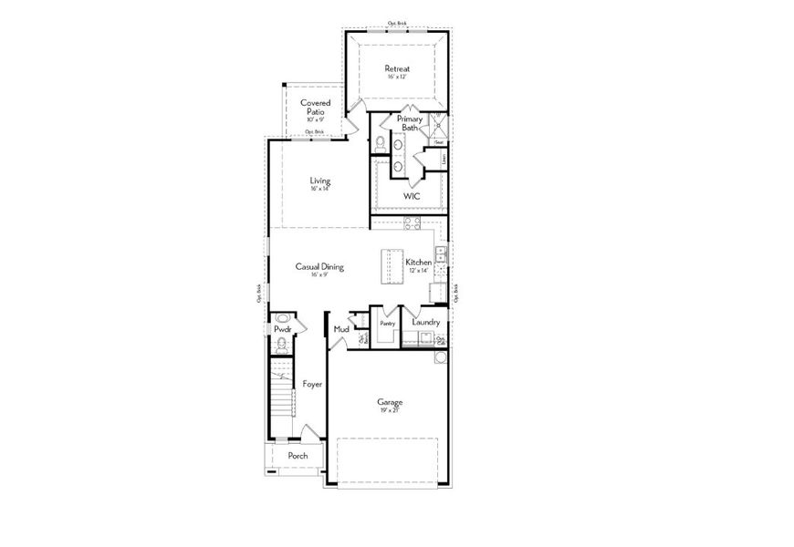 2D floor plan layout for the Jefferson by Autograph Homes in Aldeana - Tejas Collection, Bonney, TX (Image 4). 2D floor plan layout for the Jefferson by Autograph Homes in Aldeana - Tejas Collection, Bonney, TX (Image 4).