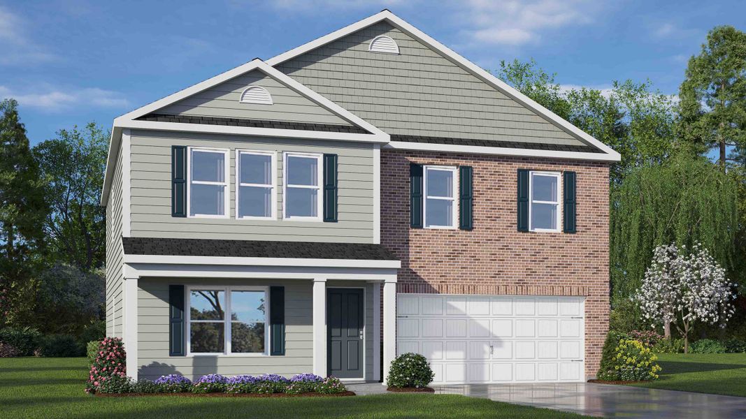 Front exterior of a new home in Blair Ridge, La Grange, NC, highlighting curb appeal (Image 18). Front exterior of a new home in Blair Ridge, La Grange, NC, highlighting curb appeal (Image 18).