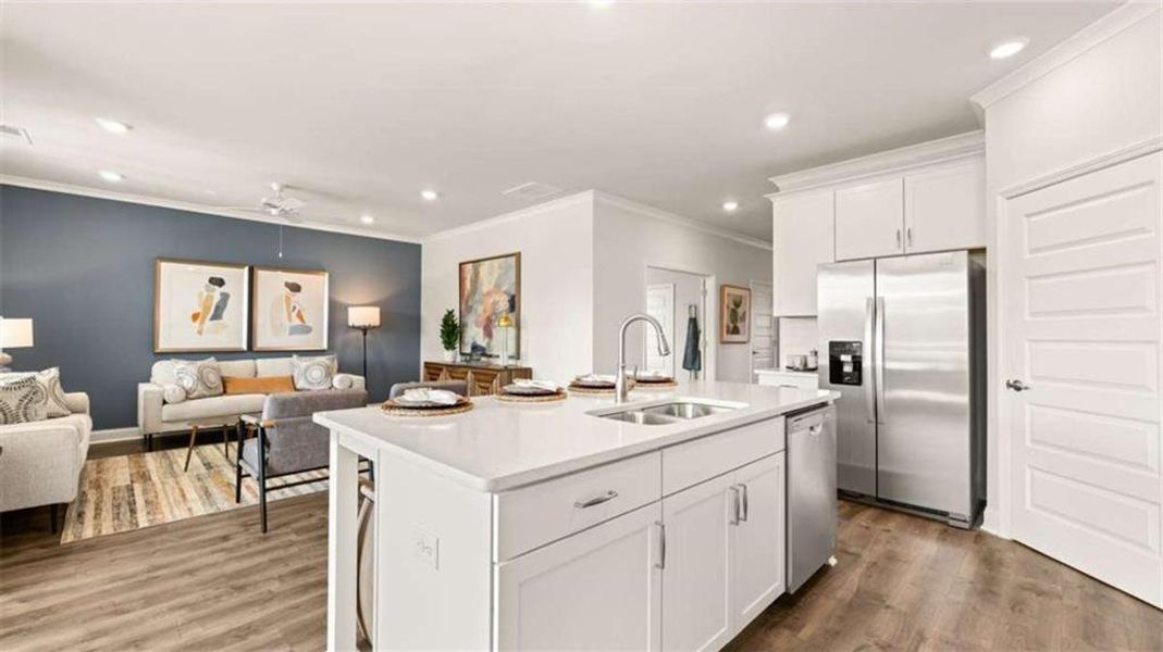 Furnished interior view inside a new home in Oak Ridge Meadows, Locust Grove (Image 10).