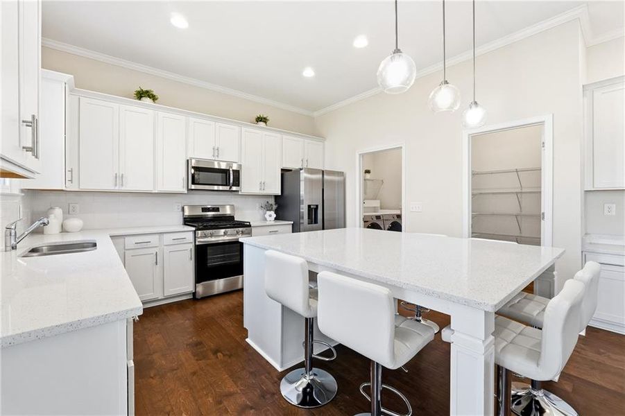Furnished interior view inside a new home in , Sugar Hill (Image 8). Furnished interior view inside a new home in , Sugar Hill (Image 8).
