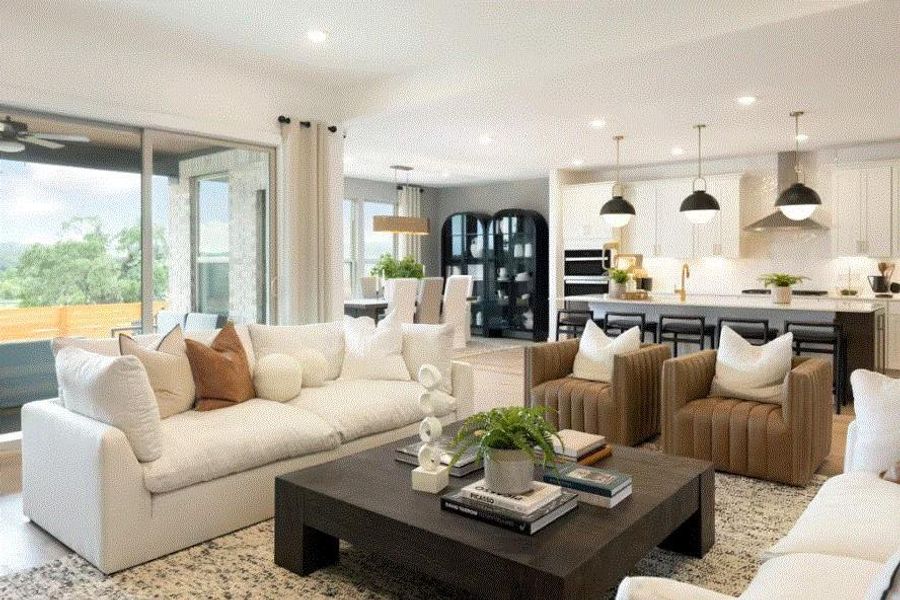 Photo of Pulte model home with same floor plan, not of actual home listed.