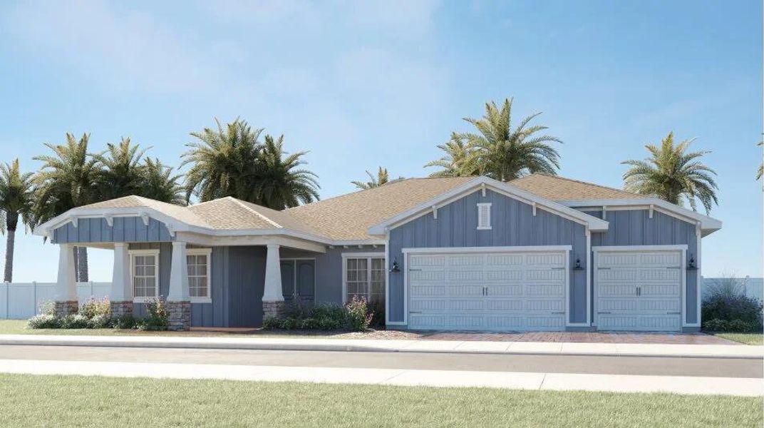 Front exterior of a new home in Arden: The Waterford Collection, Loxahatchee, FL, highlighting curb appeal (Image 1). Front exterior of a new home in Arden: The Waterford Collection, Loxahatchee, FL, highlighting curb appeal (Image 1).