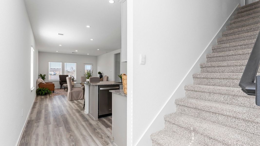 Representative furnished interior of a home built from the FLORENCE by D.R. Horton in Lakes at Westland Ranch, League City (Image 13).