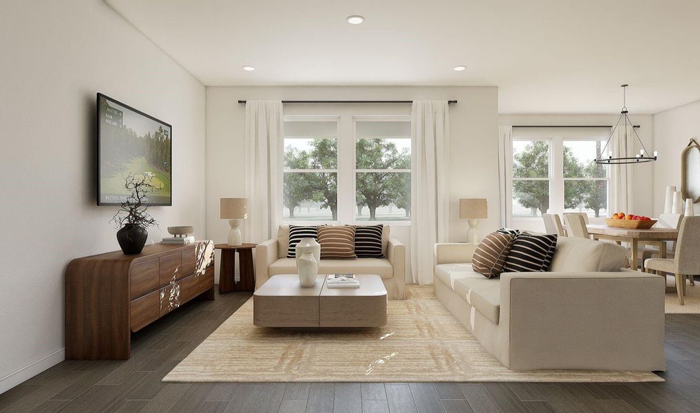 Open living area (*Artist rendering used for illustration purposes only.)