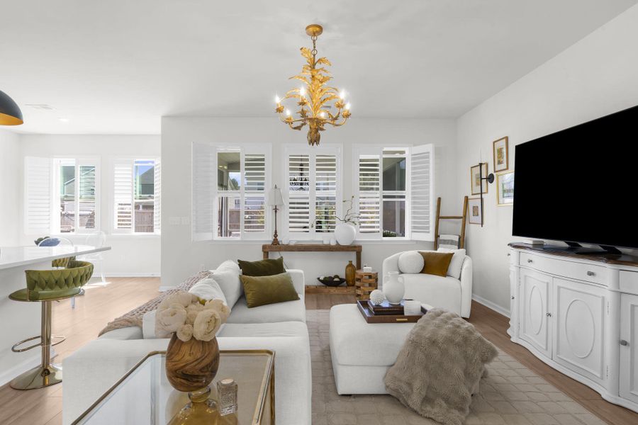 Furnished interior view inside a new home in Sweetgrass at Summers Corner, Summerville (Image 18).