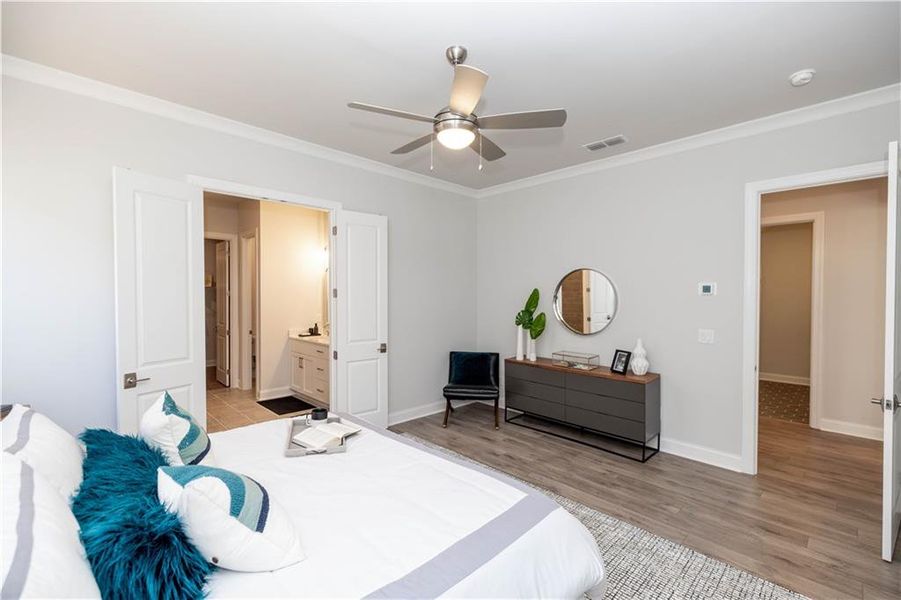 Furnished interior view inside a new home in Promenade at Sawnee Village, Cumming (Image 4).