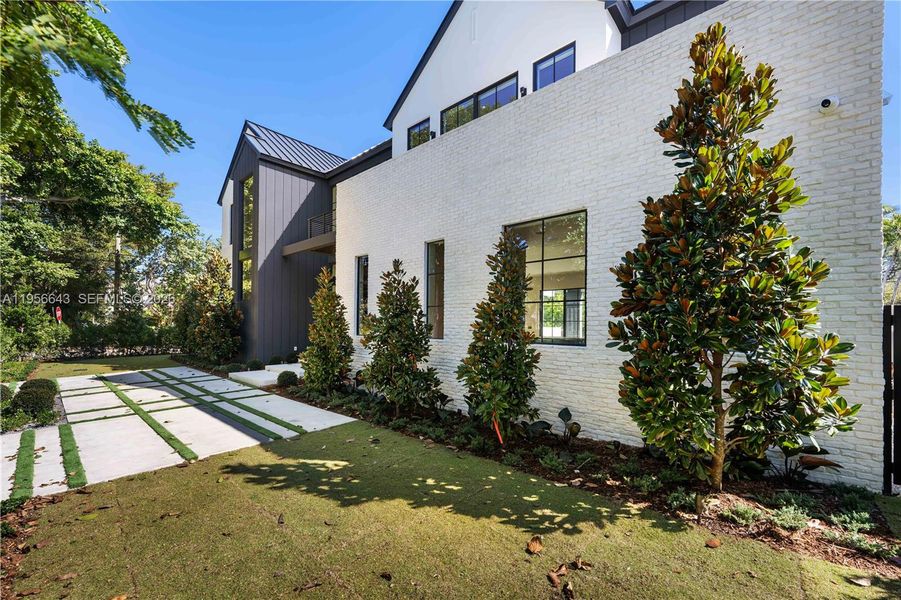 Exterior details and patio area of a home in , Miami (Image 3). Exterior details and patio area of a home in , Miami (Image 3).