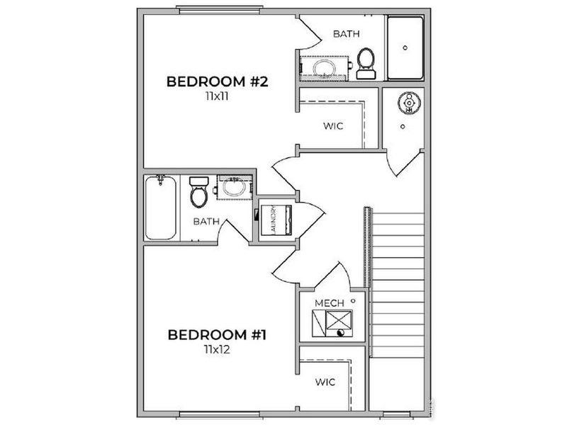 2D floor plan layout of this home in Liberty Draw, Evans, CO (Image 2). 2D floor plan layout of this home in Liberty Draw, Evans, CO (Image 2).